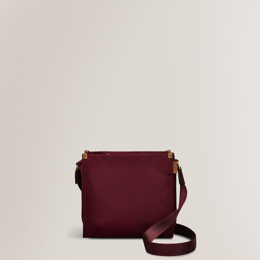 Canford Gardens Leather Medium Ziptop Crossbody Bag in Merlot - H2289603