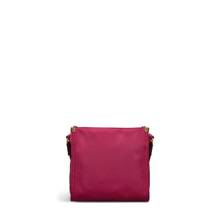 Canford Gardens Leather Medium Ziptop Crossbody Bag in Fox Glove - H2290672