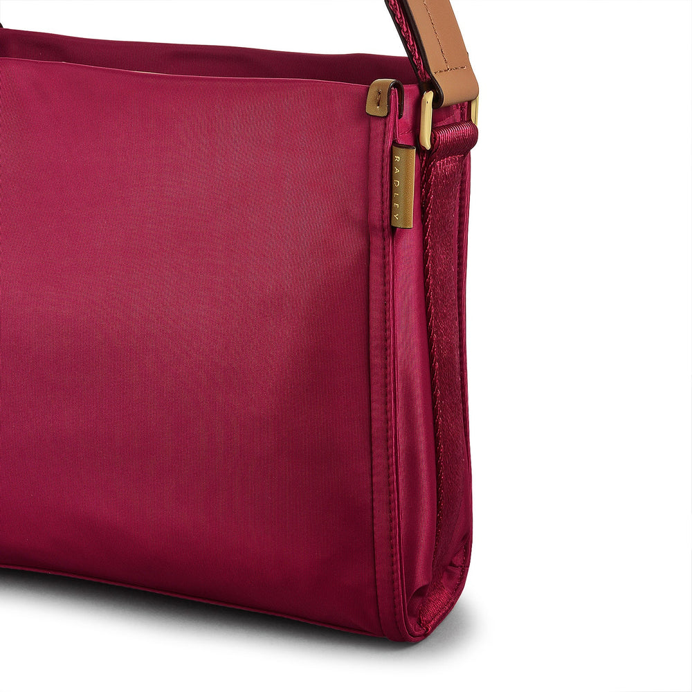 Canford Gardens Leather Medium Ziptop Crossbody Bag in Fox Glove - H2290672