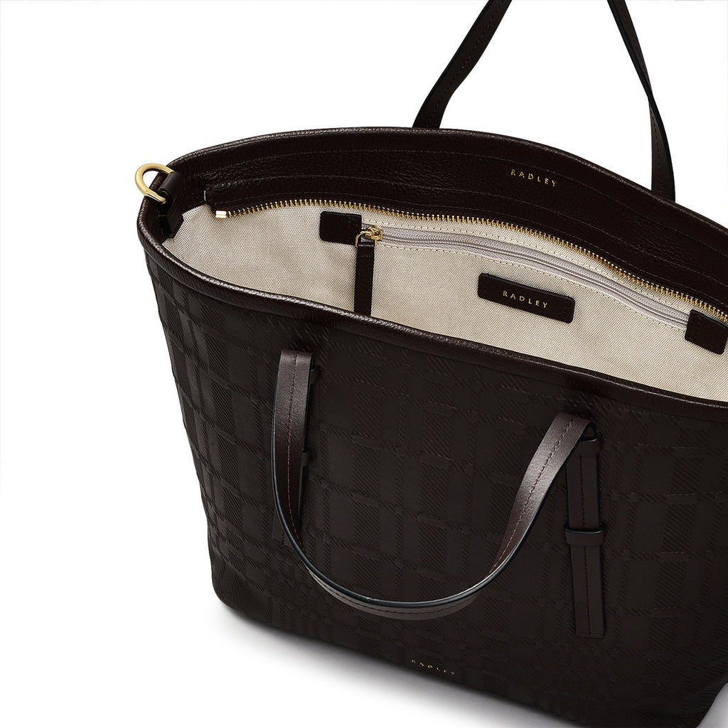 Bridgewater 2.0 Leather Medium Ziptop Grab Bag in Dark Oak - H2303209