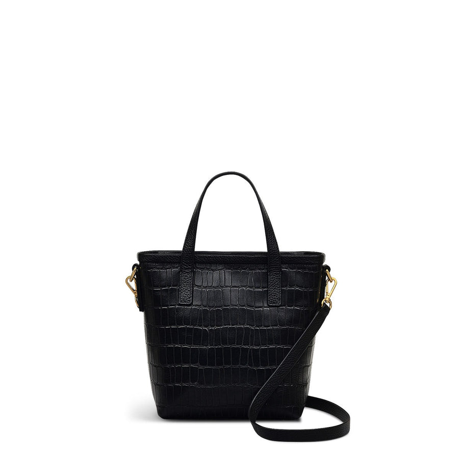Bridgewater 2.0 Leather Small Ziptop Satchel Bag in Black - H2306001
