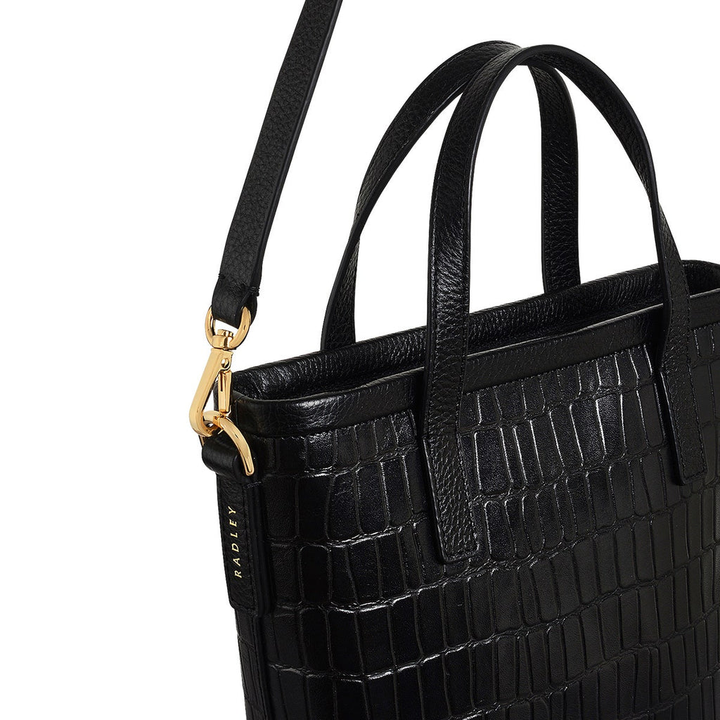 Bridgewater 2.0 Leather Small Ziptop Satchel Bag in Black - H2306001