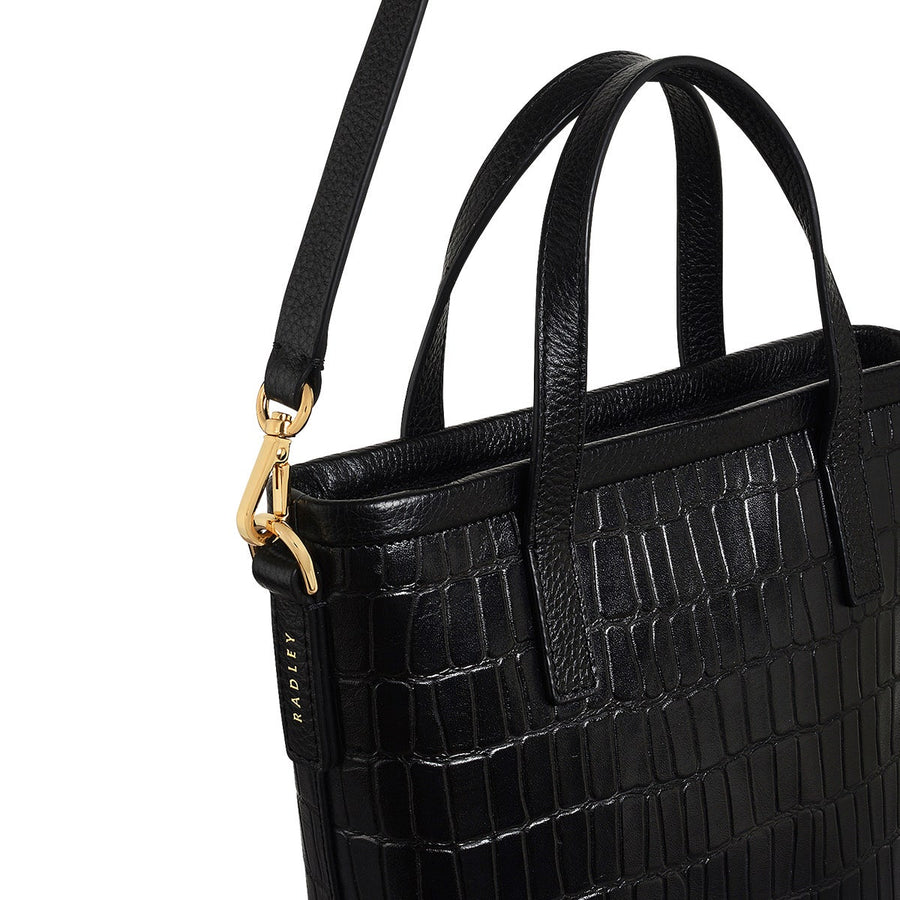 Bridgewater 2.0 Leather Small Ziptop Satchel Bag in Black - H2306001