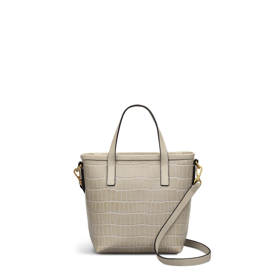 Bridgewater 2.0 Leather Small Ziptop Satchel Bag in Pumice - H230865