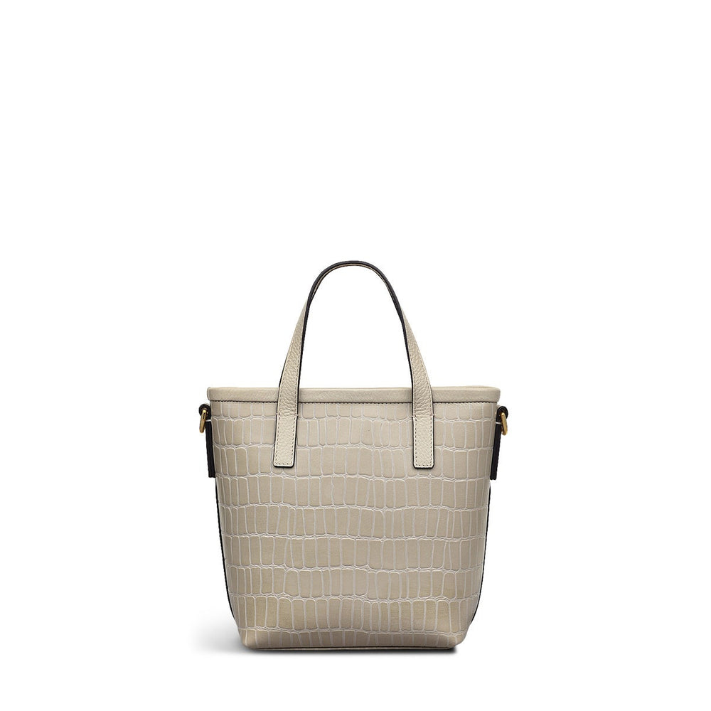 Bridgewater 2.0 Leather Small Ziptop Satchel Bag in Pumice - H230865