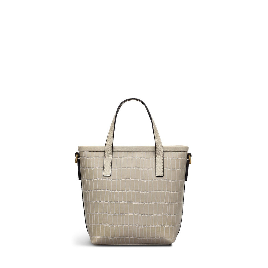 Bridgewater 2.0 Leather Small Ziptop Satchel Bag in Pumice - H230865