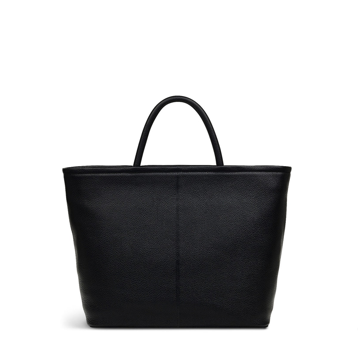 Brompton Crescent Leather Medium Ziptop Satchel Bag in Black - H2327001