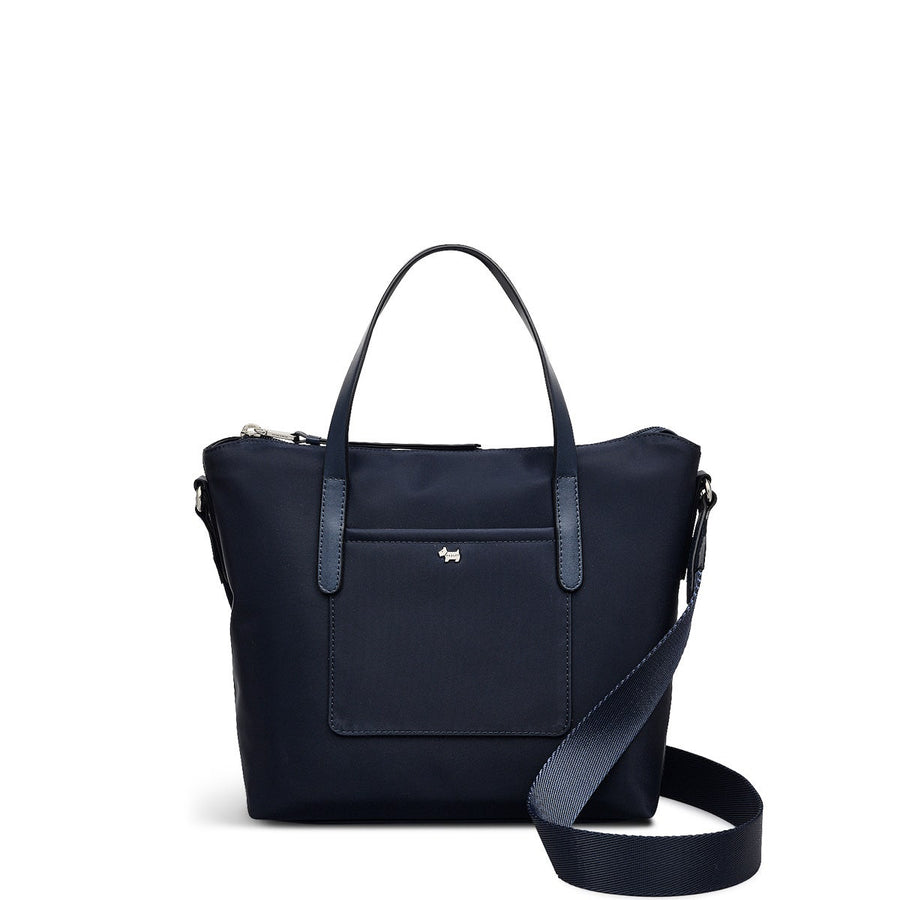 Filey Avenue Leather Medium Ziptop Satchel Bag in Ink - H2337401