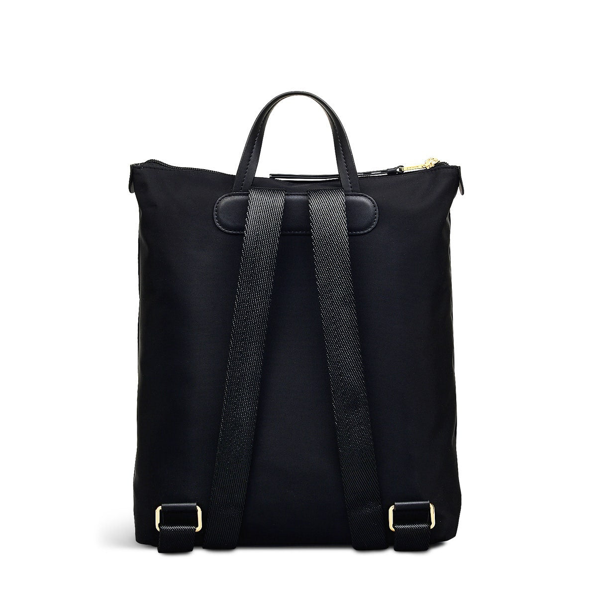 Filey Avenue Leather Medium Ziptop Backpack in Black - H2342001