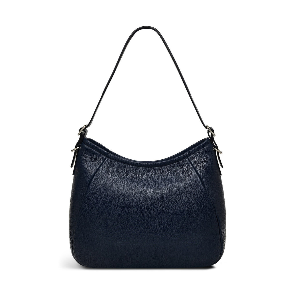 Eastney Street Leather Medium Ziptop Shoulder Bag in Ink - H2475401