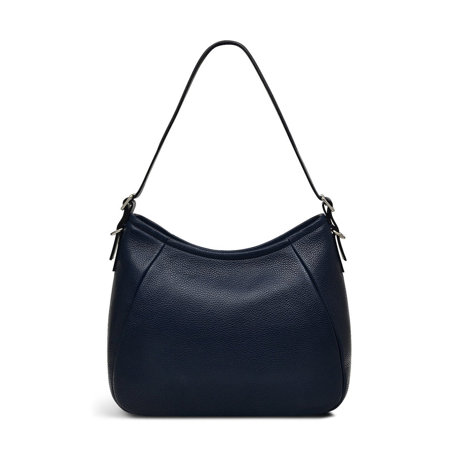 Eastney Street Leather Medium Ziptop Shoulder Bag in Ink - H2475401