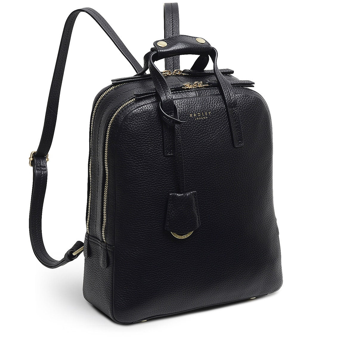 Dukes Place Leather Medium Zip Around Backpack in Black - H4363001