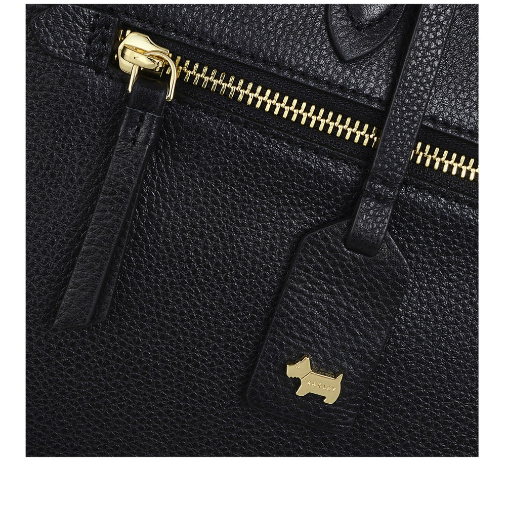 Arlington Court Leather Large Zip-Top Workbag Bag in Black - H5722001