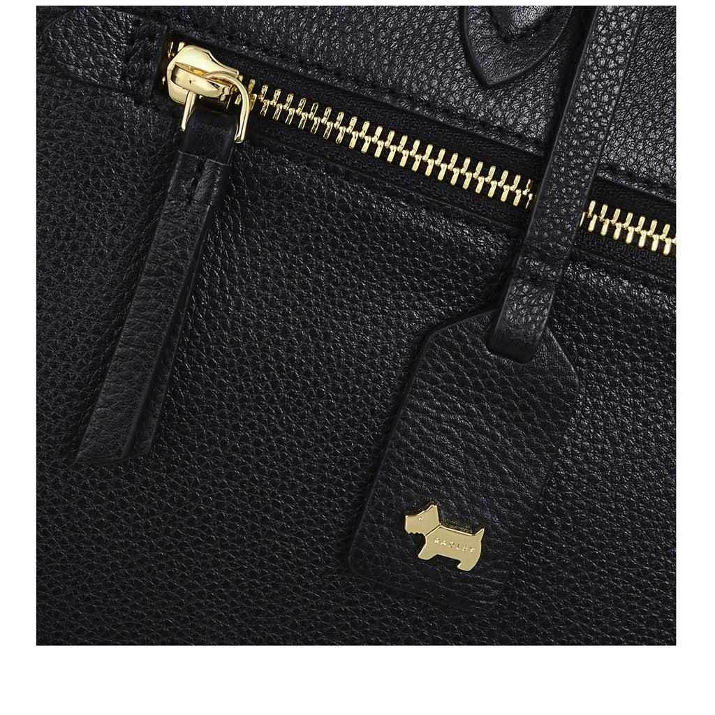 Arlington Court Leather Large Zip-Top Workbag Bag in Black - H5722001