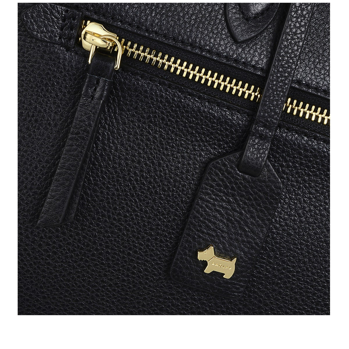 Arlington Court Leather Large Zip-Top Workbag Bag in Black - H5722001