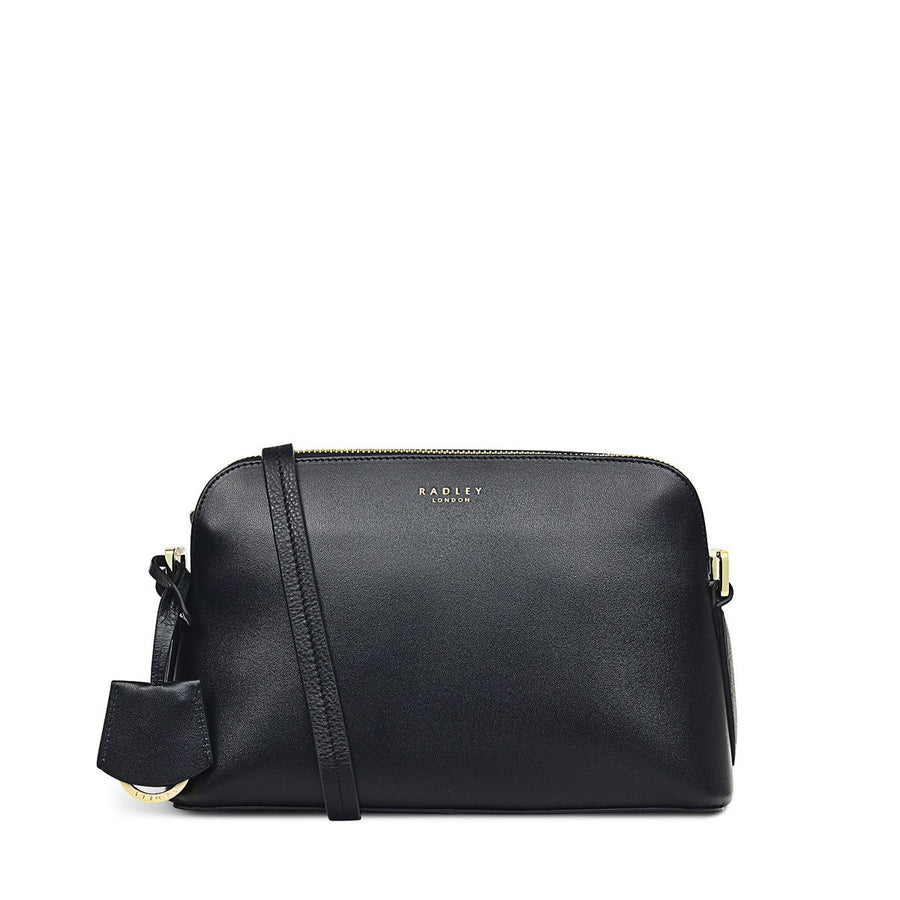 Liverpool Street 2.0 Leather Medium Ziptop Crossbody Bag in Black - H6337001