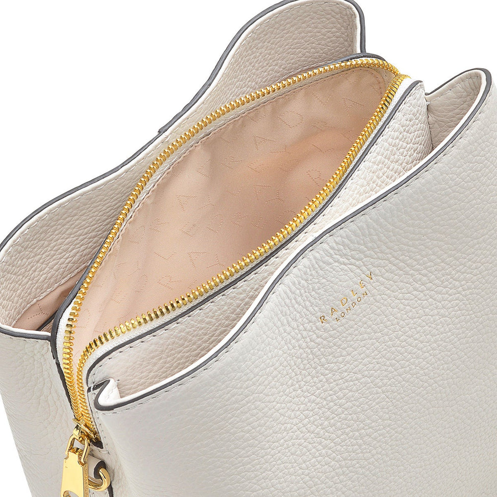 Dukes Place Leather Medium Compartment Crossbody Bag in Chalk - H6388109