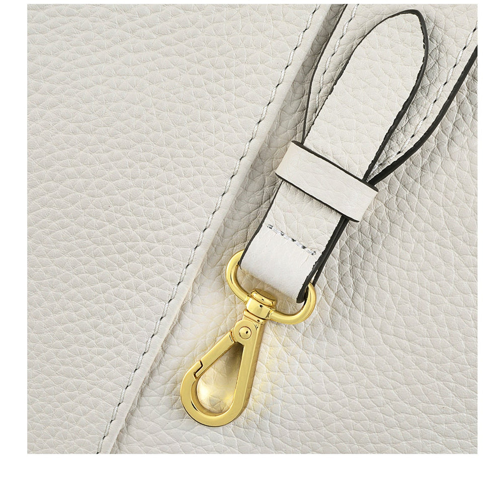 Dukes Place Leather Medium Compartment Crossbody Bag in Chalk - H6388109