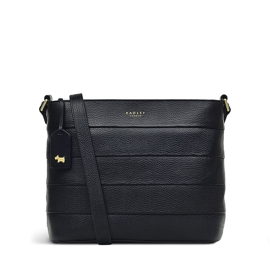 Farringdon Leather Small Ziptop Crossbody Bag in Black - H6509001