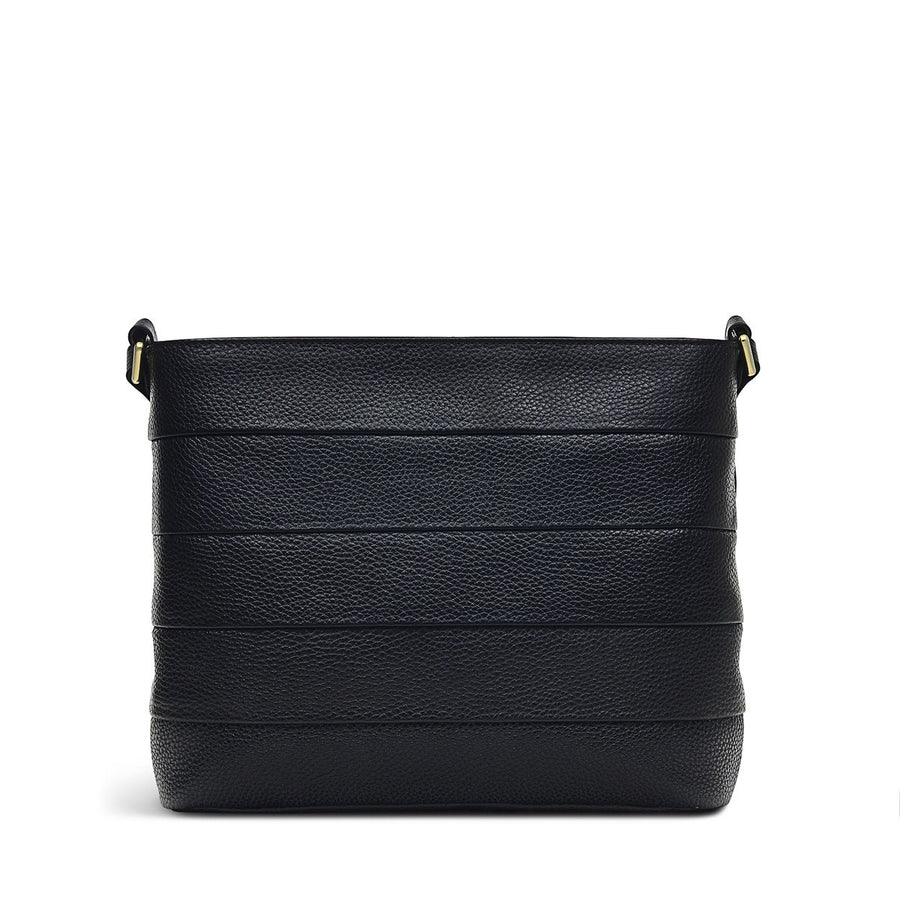 Farringdon Leather Small Ziptop Crossbody Bag in Black - H6509001