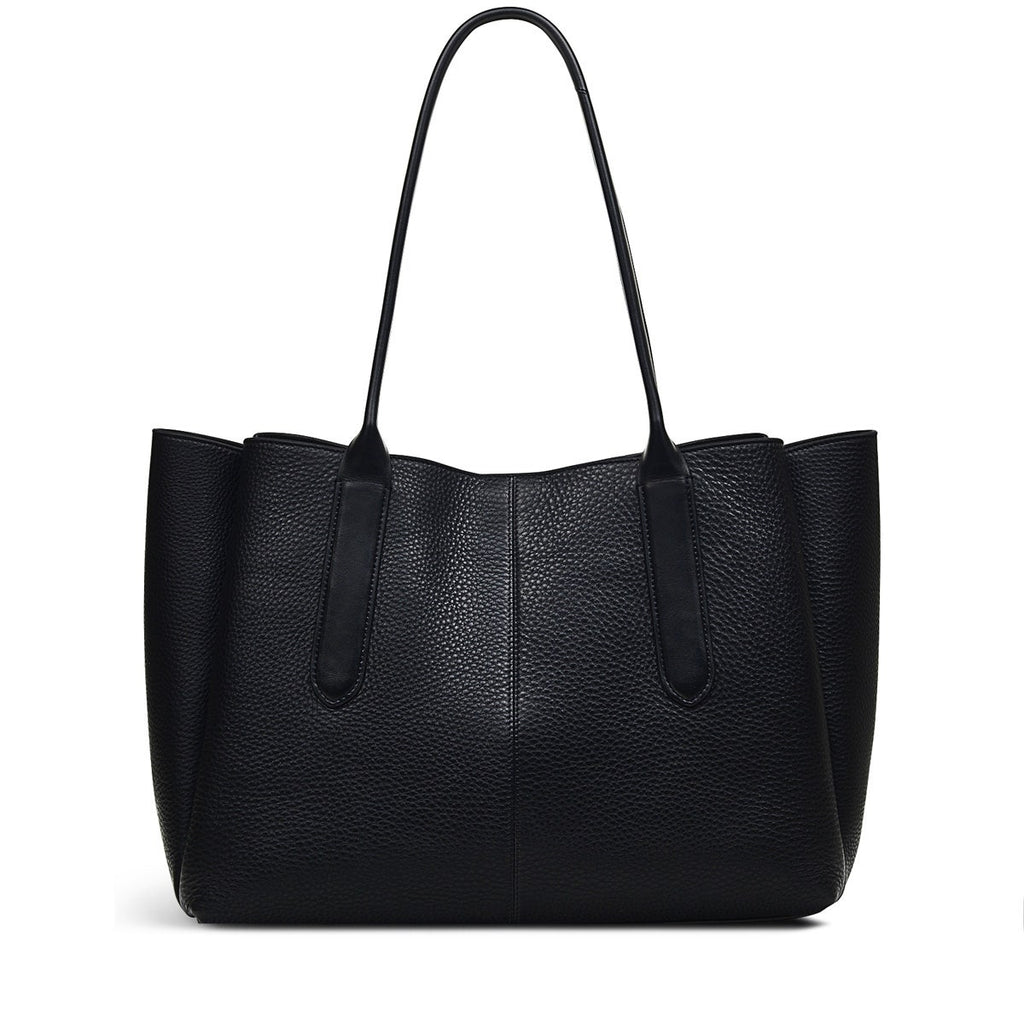 Hillgate Place Leather Large Open Top Tote Bag in Black - H6749001