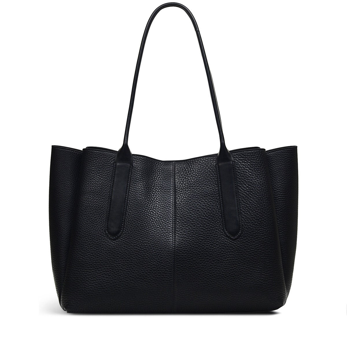 Hillgate Place Leather Large Open Top Tote Bag in Black - H6749001
