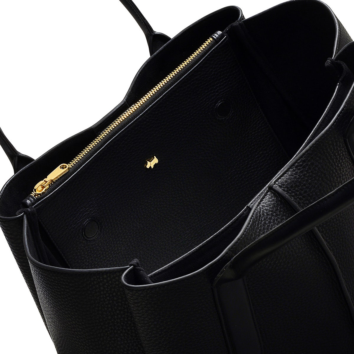 Hillgate Place Leather Large Open Top Tote Bag in Black - H6749001