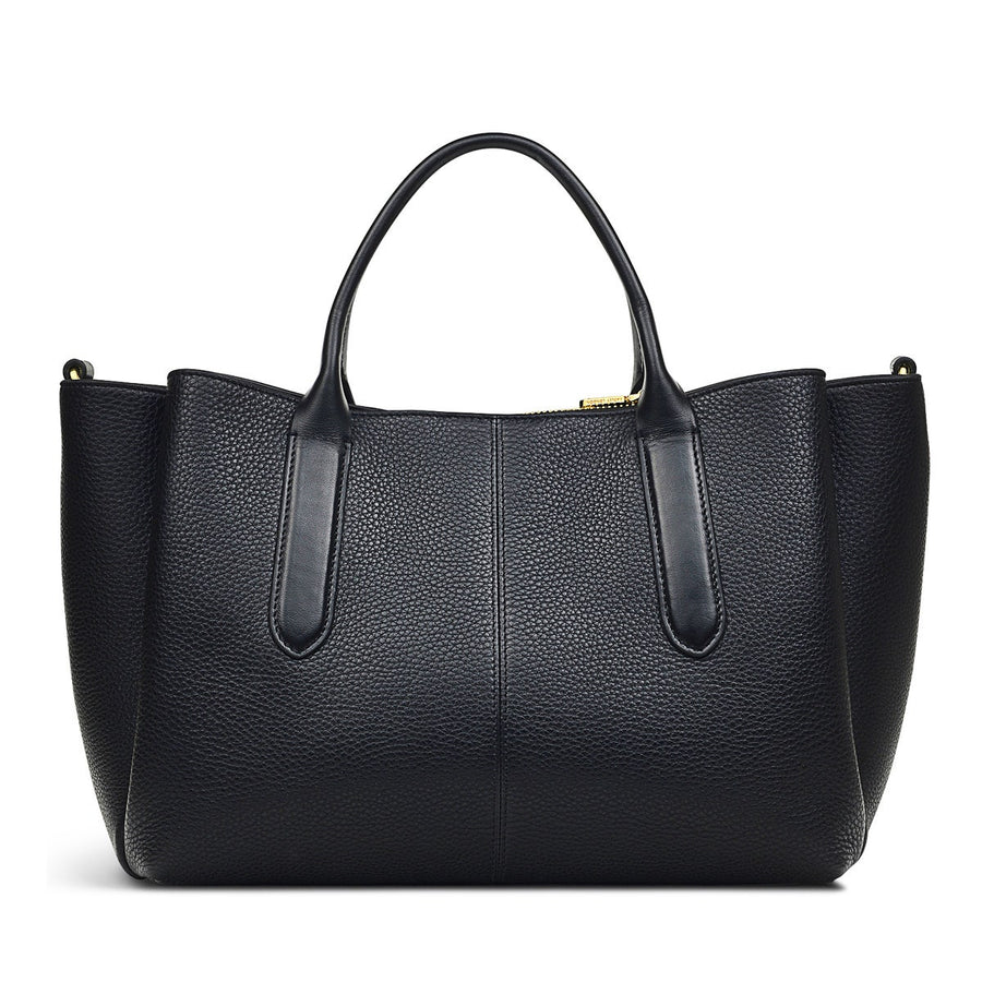 Hillgate Place Leather Medium Satchel Multiway Bag in Black - H6750001