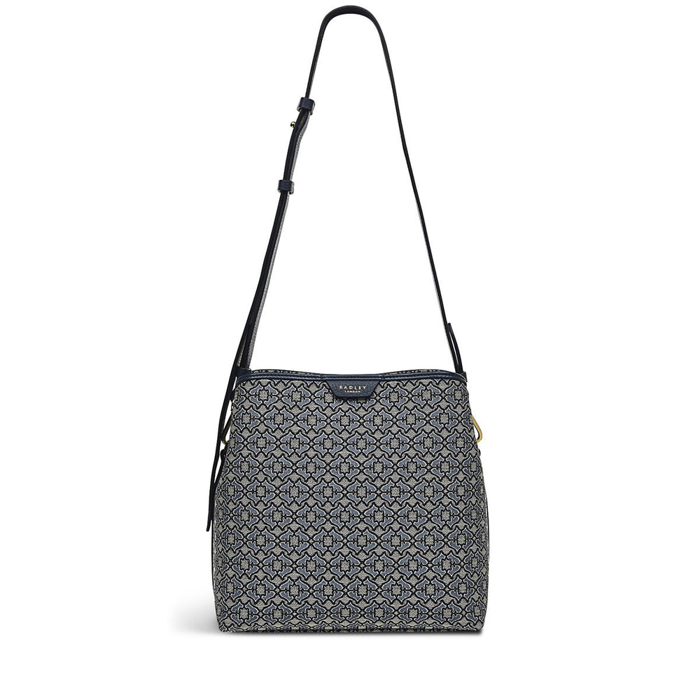 Dukes Place Leather Medium Compartment Cross Body Bag in Goose Grey - H6856053