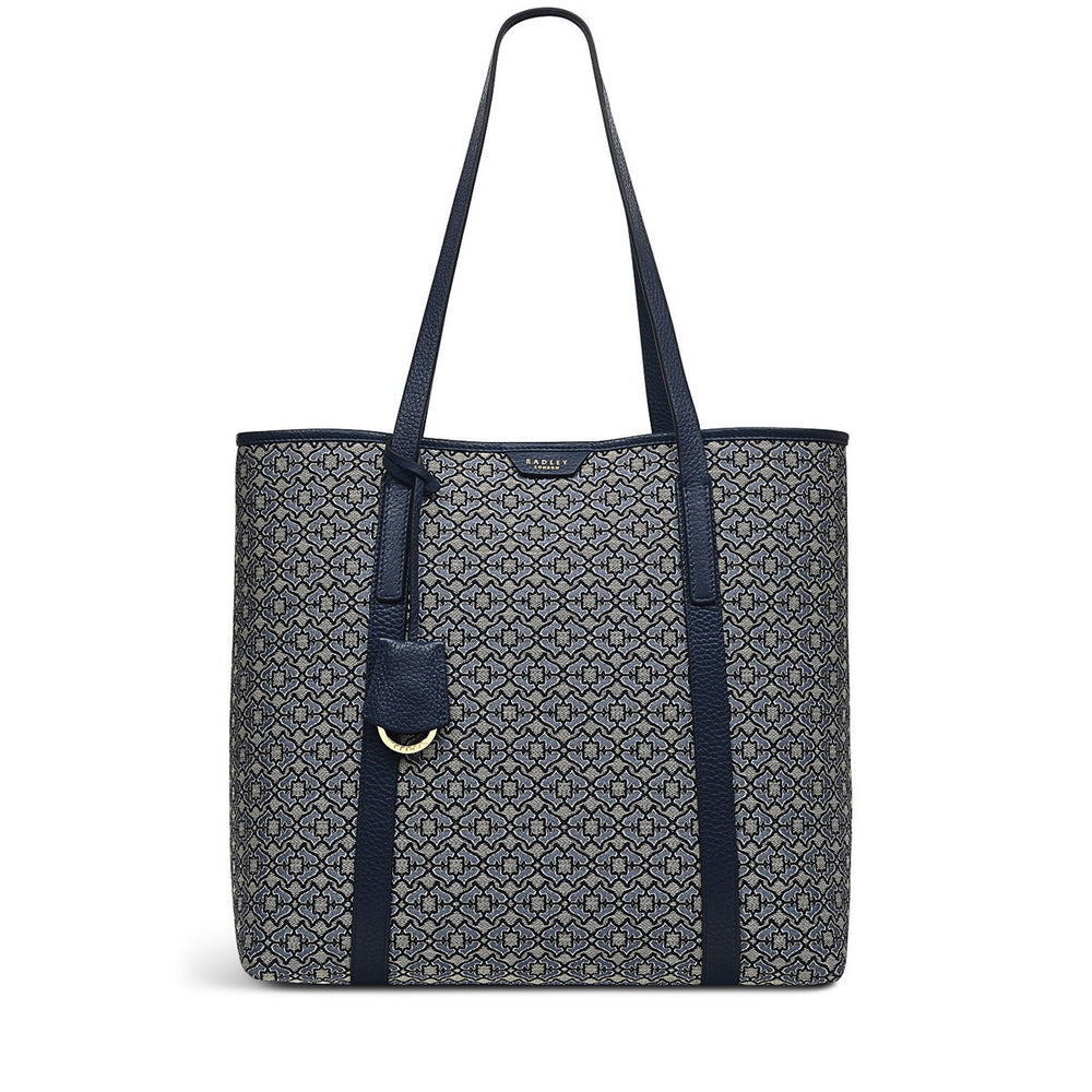 Museum Street Leather Large Open-Top Tote Bag in Goose Grey - H6857053