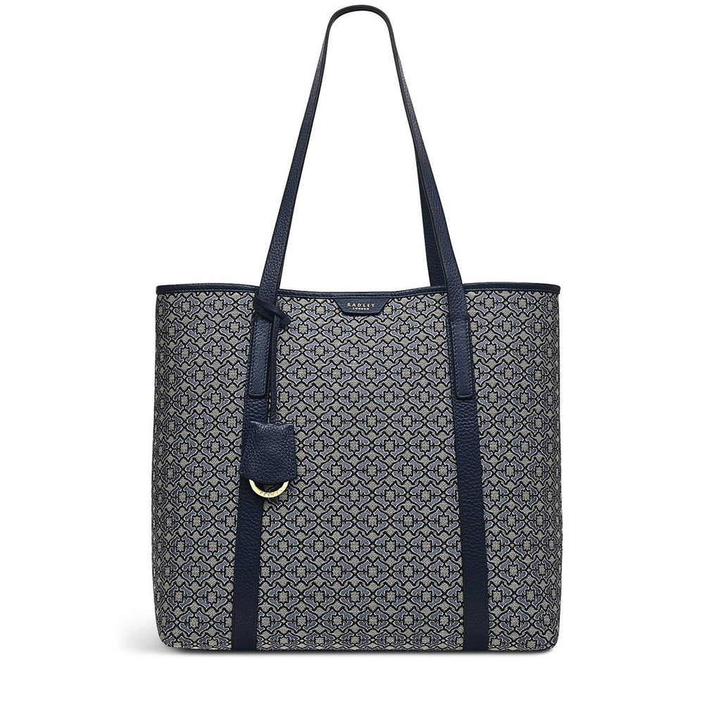 Museum Street Leather Large Open-Top Tote Bag in Goose Grey - H6857053