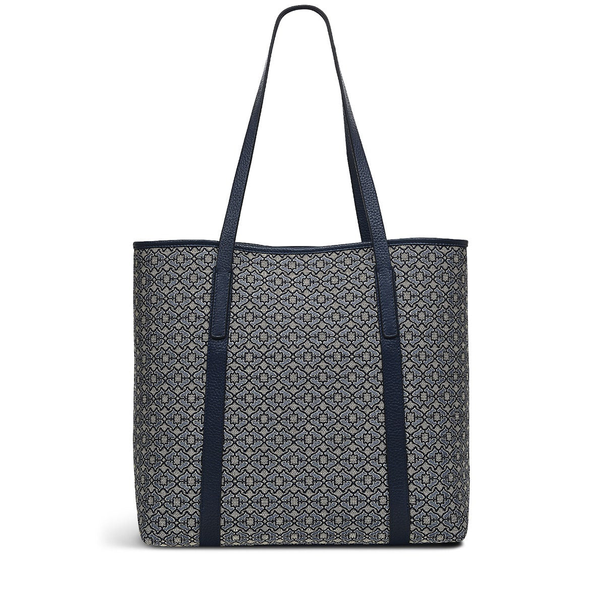 Museum Street Leather Large Open-Top Tote Bag in Goose Grey - H6857053