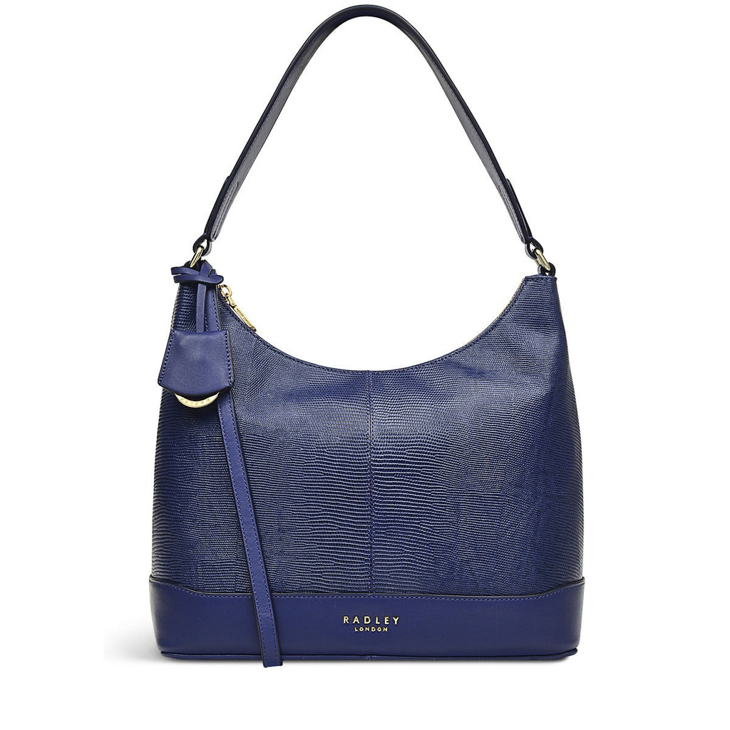 Spring Vale Leather Small Ziptop Satchel Bag in Lazuli - H7151428