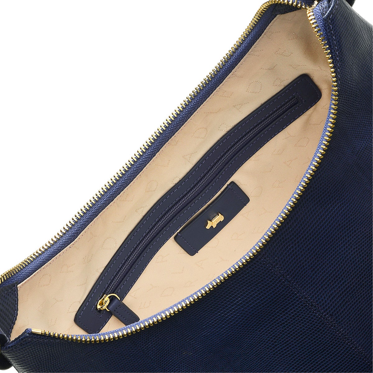 Spring Vale Leather Small Ziptop Satchel Bag in Lazuli - H7151428