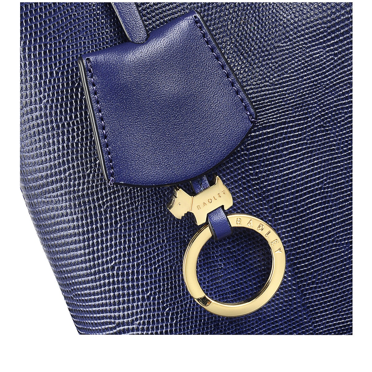 Spring Vale Leather Small Ziptop Satchel Bag in Lazuli - H7151428