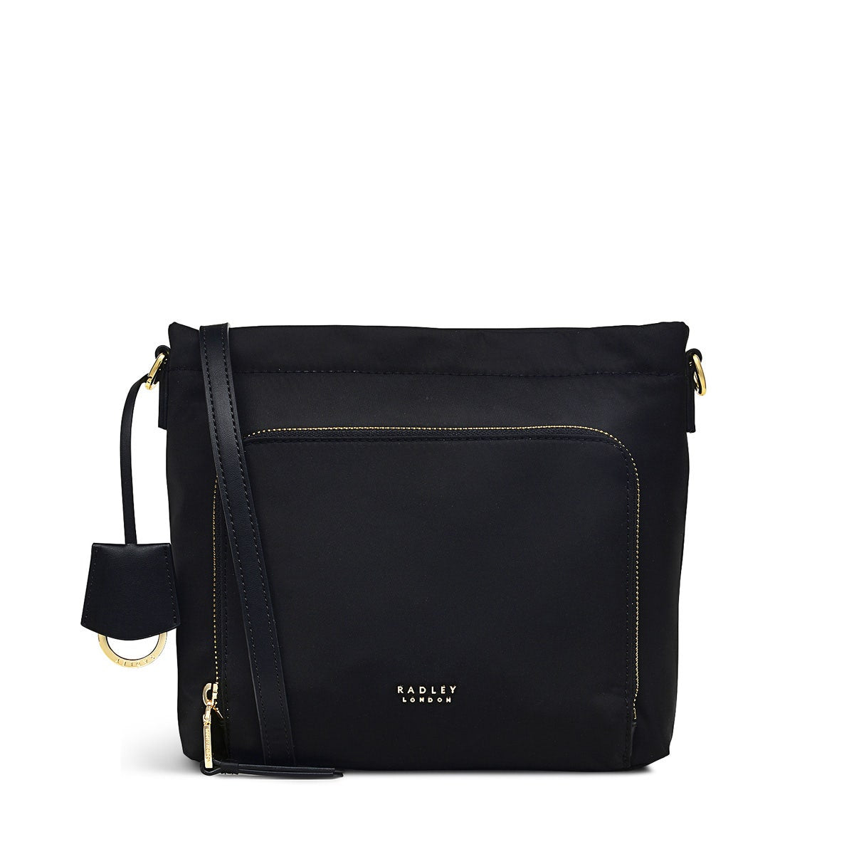 Finsbury Park Recycled Materials Medium Ziptop Satchel in Black - H716