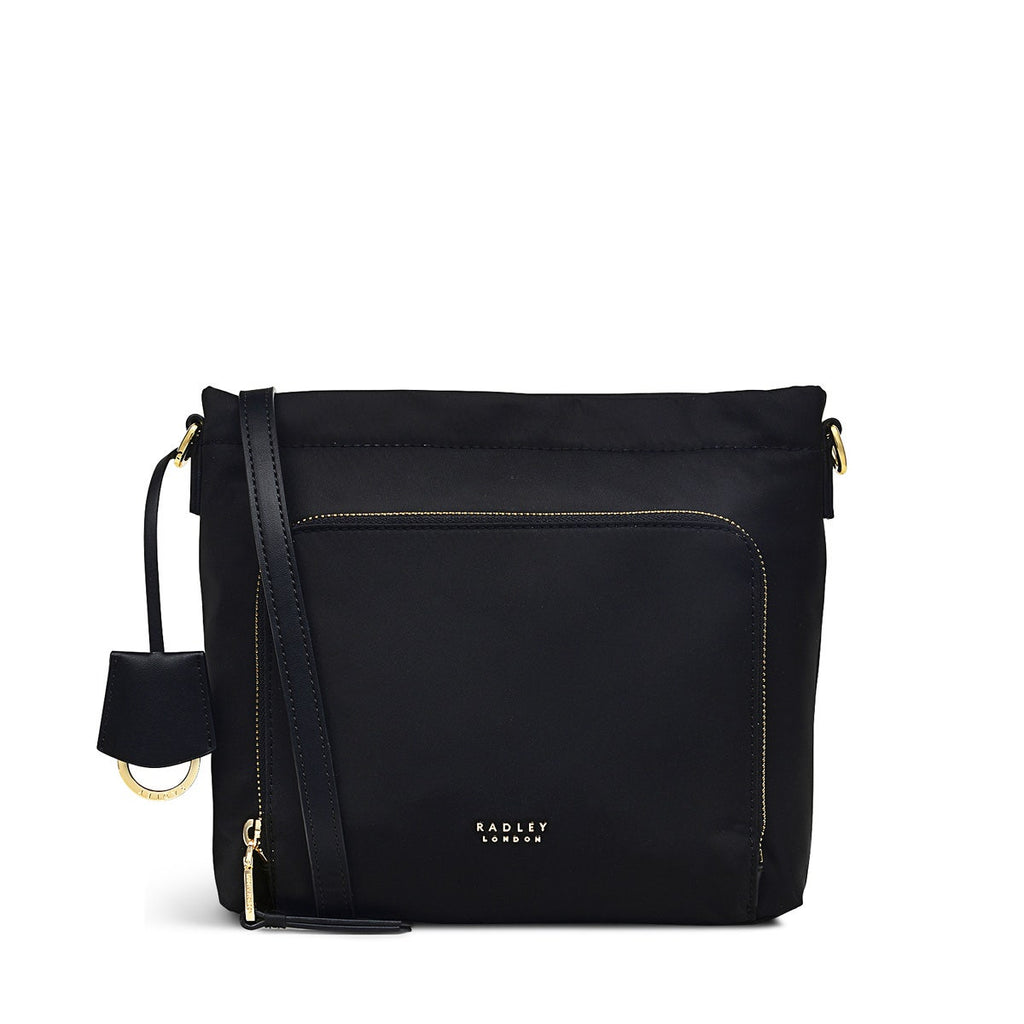 Finsbury Park Recycled Materials Medium Ziptop Satchel in Black - H7166001