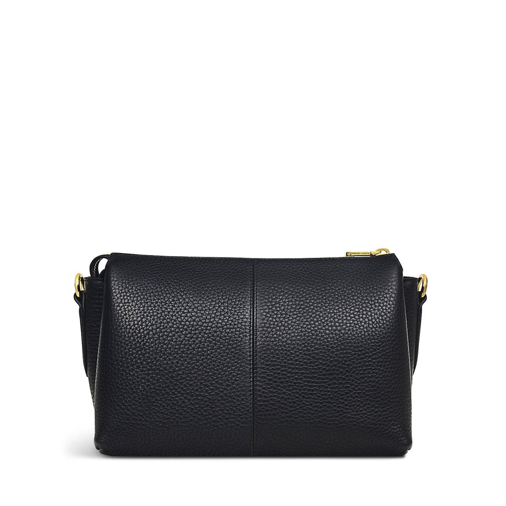 Hillgate Place Leather Small Ziptop Crossbody Bag in Black - H7574001