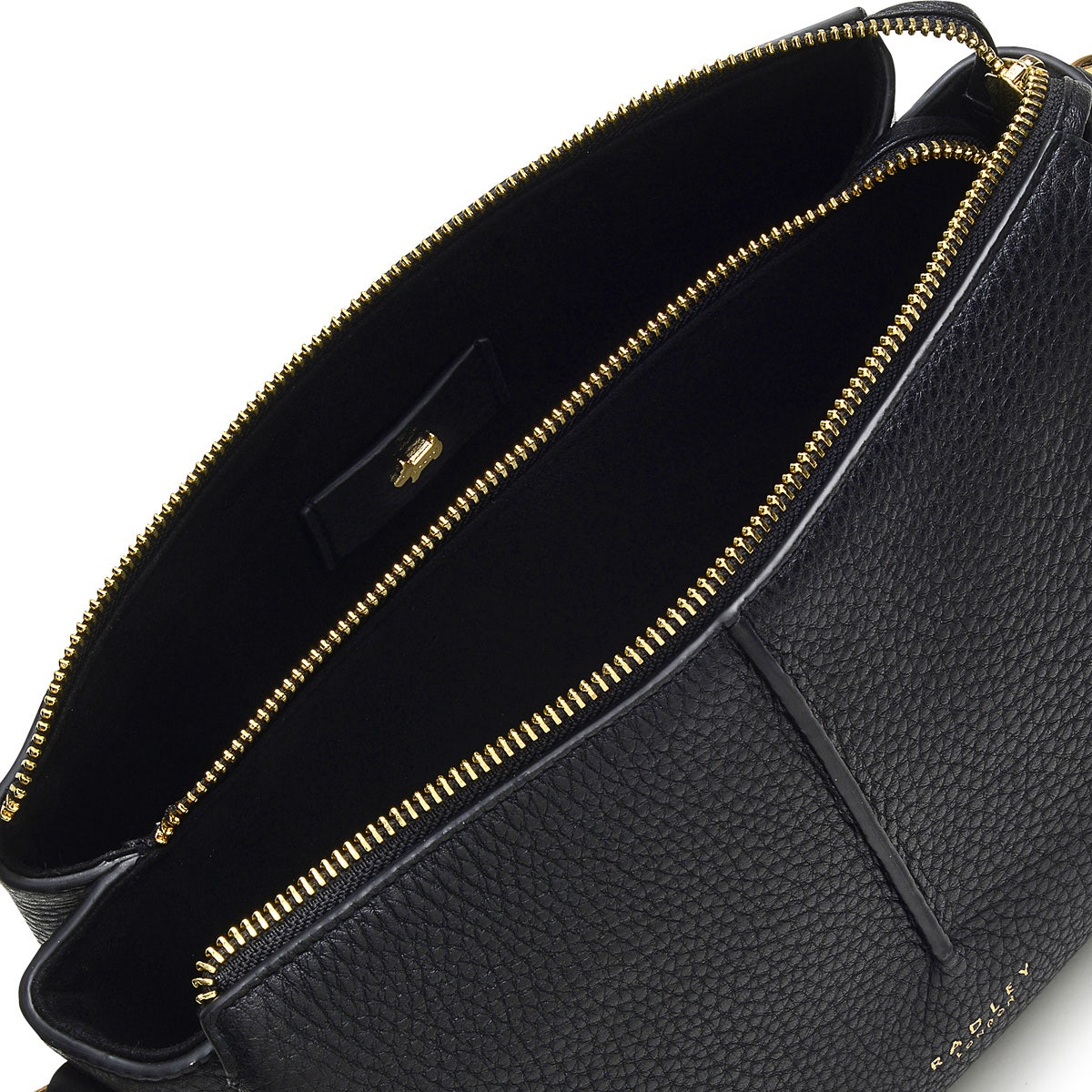 Hillgate Place Leather Small Ziptop Crossbody Bag in Black - H7574001