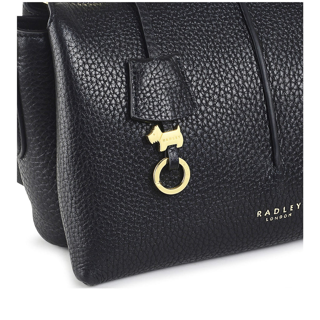 Hillgate Place Leather Small Ziptop Crossbody Bag in Black - H7574001