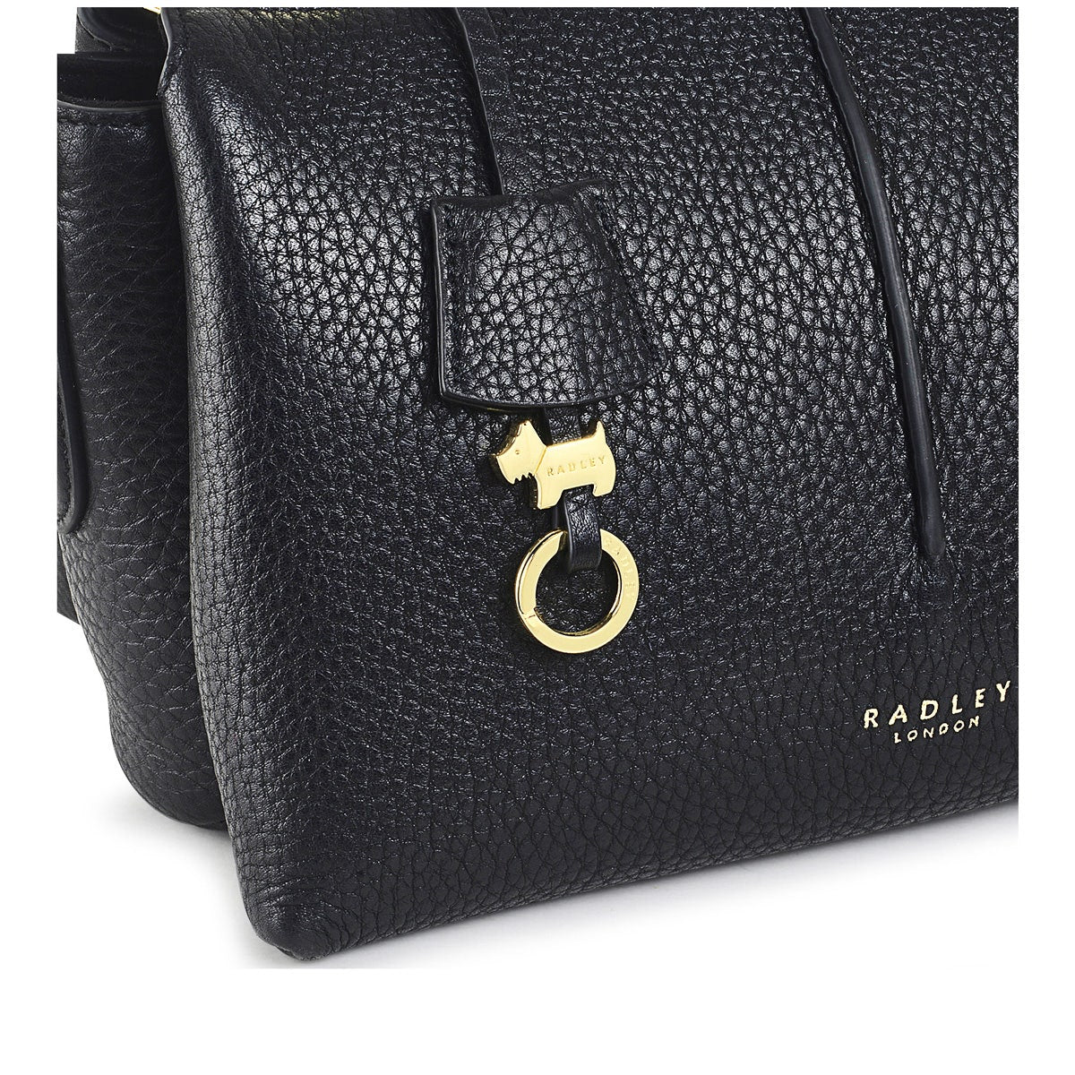 Hillgate Place Leather Small Ziptop Crossbody Bag in Black - H7574001