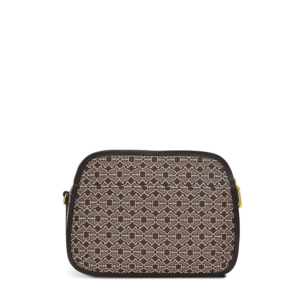 Dukes Place Leather Medium Zip-Top Cross Body Bag in Tortoise - H7601205