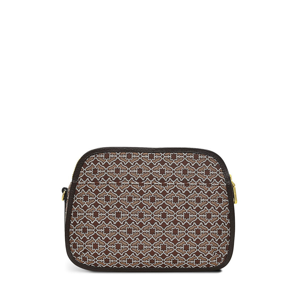 Dukes Place Leather Medium Zip-Top Cross Body Bag in Tortoise - H7601205