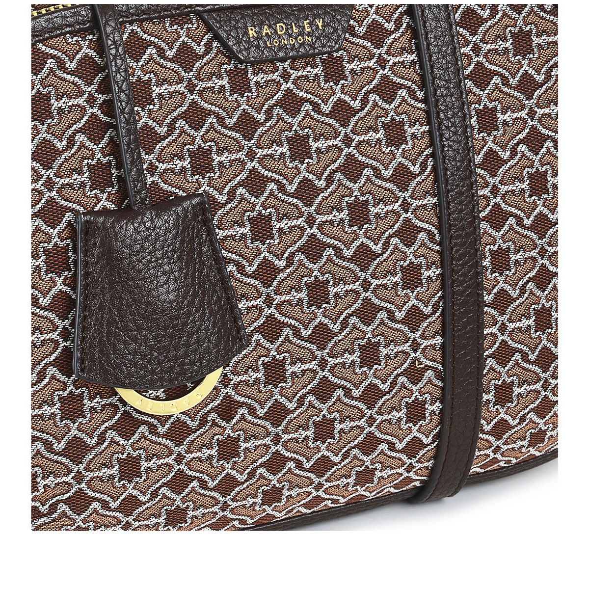 Dukes Place Leather Medium Zip-Top Cross Body Bag in Tortoise - H7601205