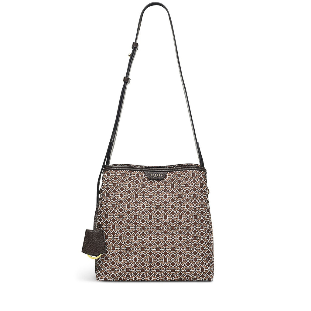 Dukes Place Leather Medium Compartment Cross Body Bag in Tortoise - H7602205