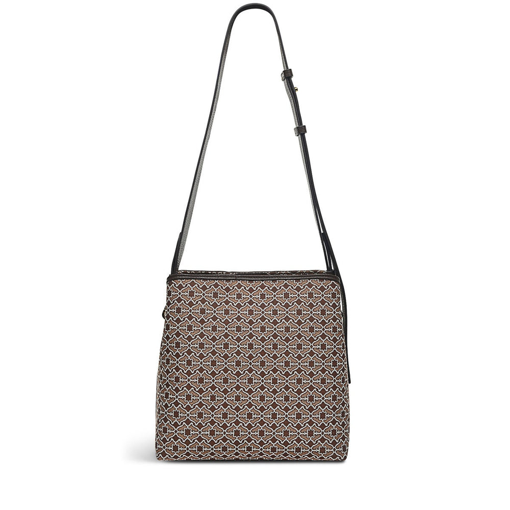 Dukes Place Leather Medium Compartment Cross Body Bag in Tortoise - H7602205
