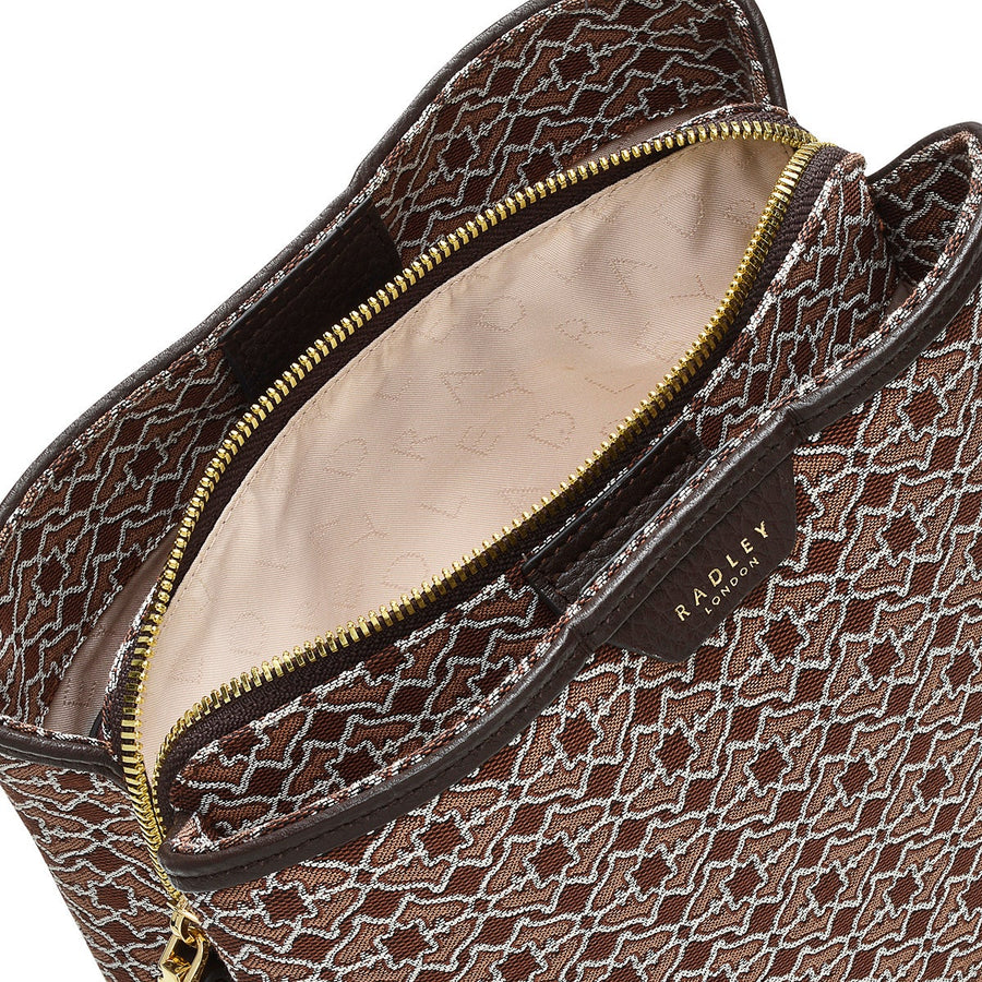Dukes Place Leather Medium Compartment Cross Body Bag in Tortoise - H7602205