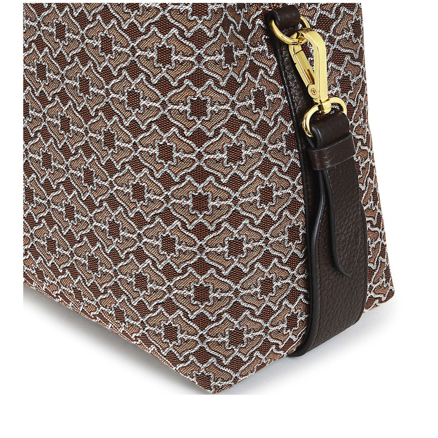 Dukes Place Leather Medium Compartment Cross Body Bag in Tortoise - H7602205