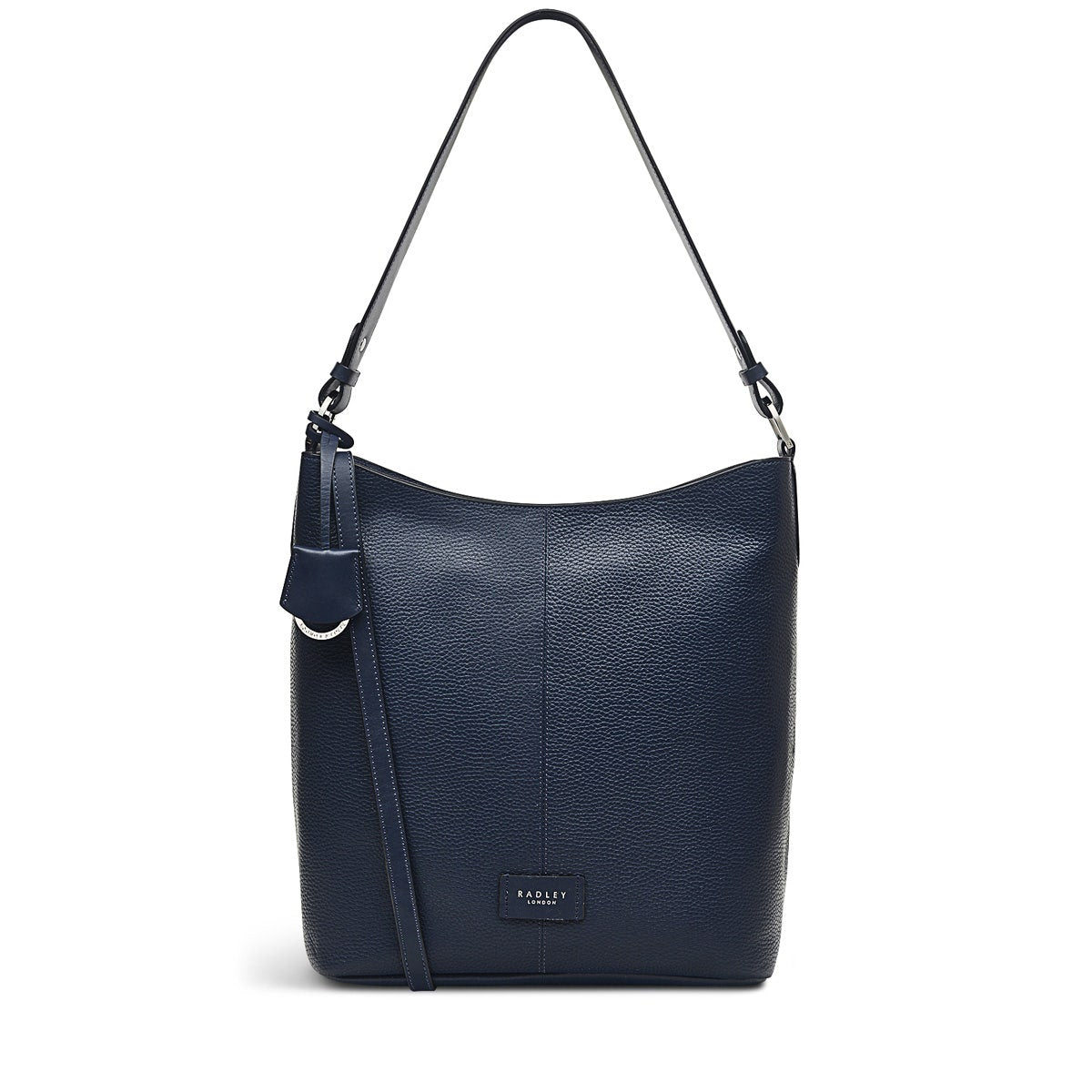 Southwark Lane Leather Large Ziptop Shoulder Bag in Ink - H7740401