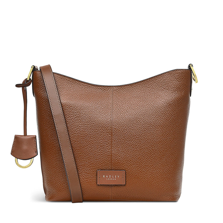 Southwark Lane Leather Small Ziptop Crossbody Bag in Tortoise - H7741205